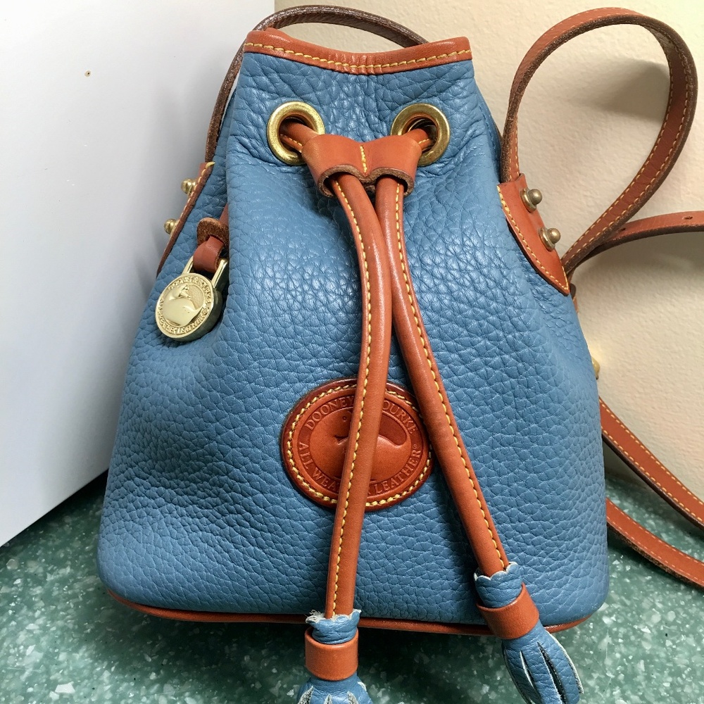 Vintage Dooney and Bourke Mini Drawstring Bucket Bag
